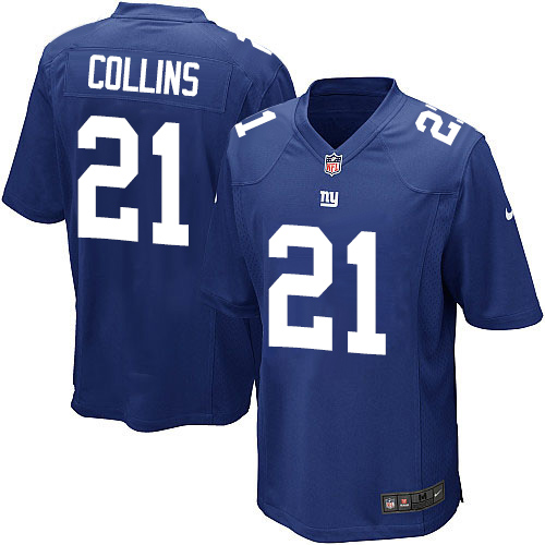 Men's Game Landon Collins Nike Jersey Royal Blue Home - #21 NFL New York Giants